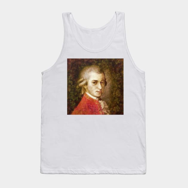 Wolfgang Amadeus Mozart Tank Top by Ryan Rad